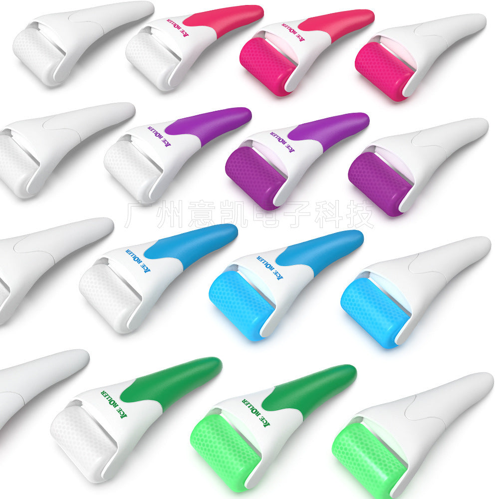 Ice Roller White Green Purple Blue Powder Plastic Massager OEM Customized Yikai Microneedle