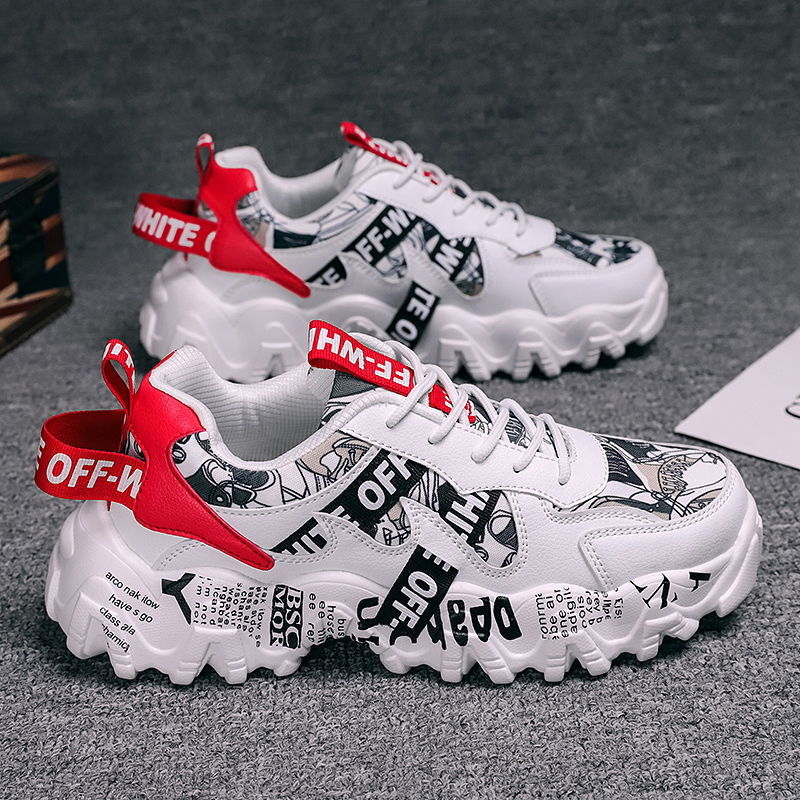 New Red Daddy Shoes Men's Shoes Summer Authentic Breathable with creative Retro Fonts