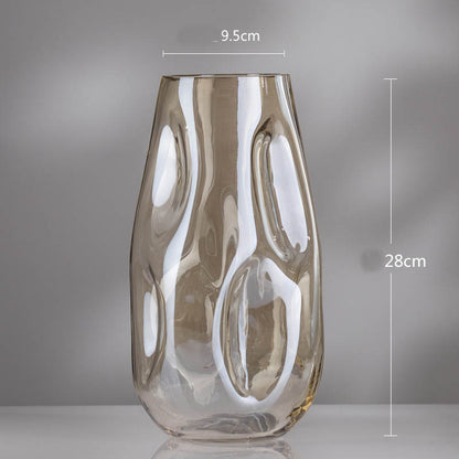 Creative Simple Irregular Glazed Glass Vase