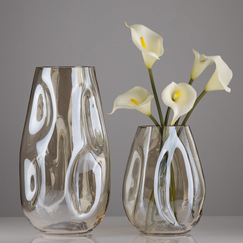 Creative Simple Irregular Glazed Glass Vase