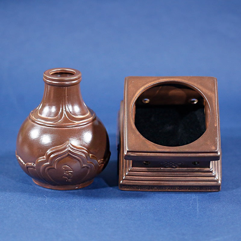 Tibet Retro Copper Alloy Smoke Supply Furnace Tibetan Tower Relief Incense Burner