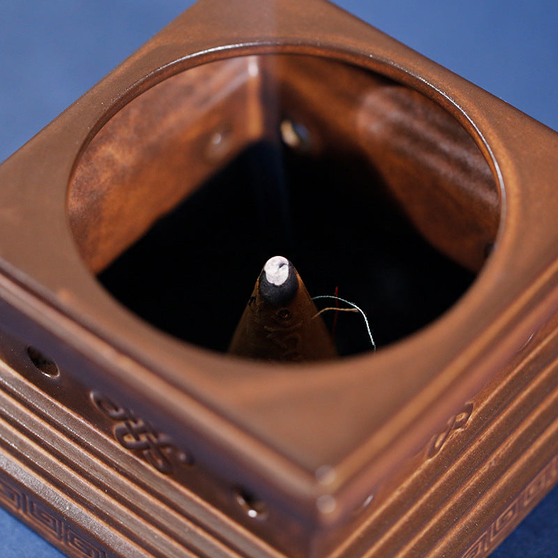 Tibet Retro Copper Alloy Smoke Supply Furnace Tibetan Tower Relief Incense Burner