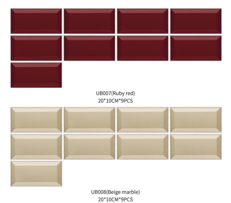 Funlife New Product American Black Terrazzo Tile Sticker Long Brick Wall Sticker Waterproof And High Temperature Resistant UB005