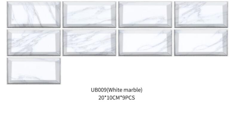 Funlife New Product American Black Terrazzo Tile Sticker Long Brick Wall Sticker Waterproof And High Temperature Resistant UB005