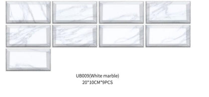 Funlife New Product American Black Terrazzo Tile Sticker Long Brick Wall Sticker Waterproof And High Temperature Resistant UB005