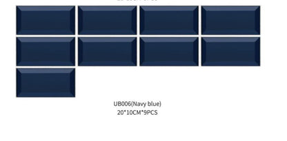 Funlife New Product American Black Terrazzo Tile Sticker Long Brick Wall Sticker Waterproof And High Temperature Resistant UB005