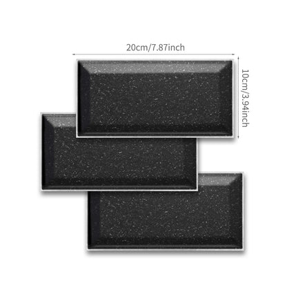 Funlife New Product American Black Terrazzo Tile Sticker Long Brick Wall Sticker Waterproof And High Temperature Resistant UB005