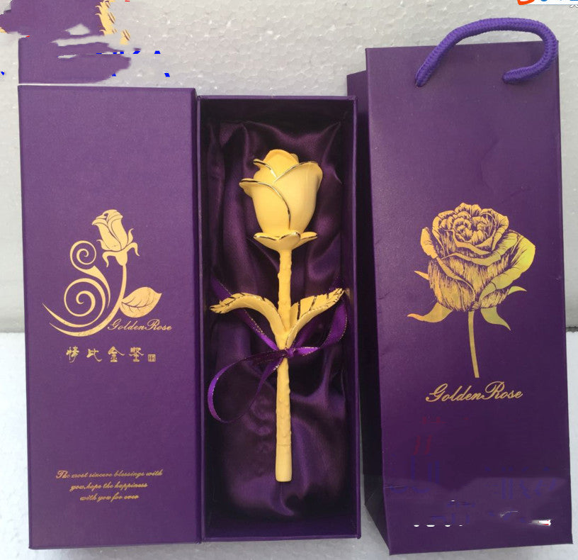Rongsha Gold Rose Bouquet Gold Plated Rose