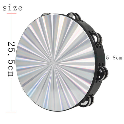 Laser Double-row Hand Tambourine Hand Drumming Orff Instruments Dance Performance Tambourine Early Childhood Primary School Music Teaching Aids