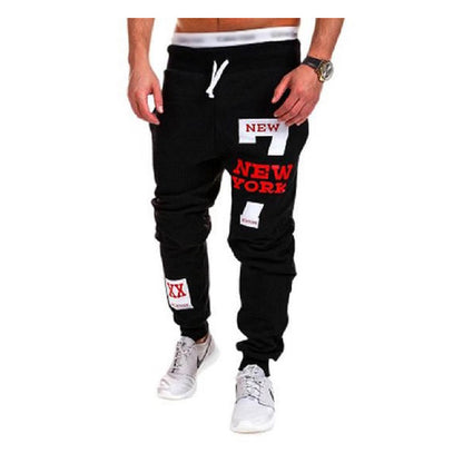 Number 7 Printed Letter Bouquet Foot Pants