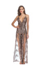 Sling Deep V-neck Sexy Back Long Dress