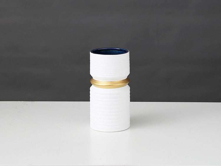 Creative Threaded Ceramic Vase, Flower Arrangement, Home Decoration, New Chinese Ornaments