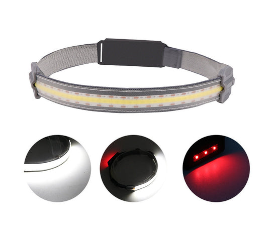 COB LED Red Light Headlight Portable Headlight Red Light Warning Strong Light Headlight