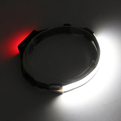 COB LED Red Light Headlight Portable Headlight Red Light Warning Strong Light Headlight