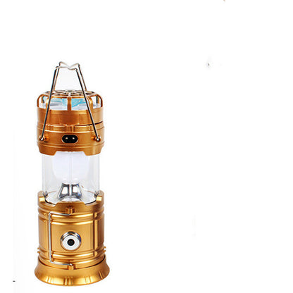 Outdoor Camping Light Solar Rechargeable LED Emergency Light Colorful With Fan