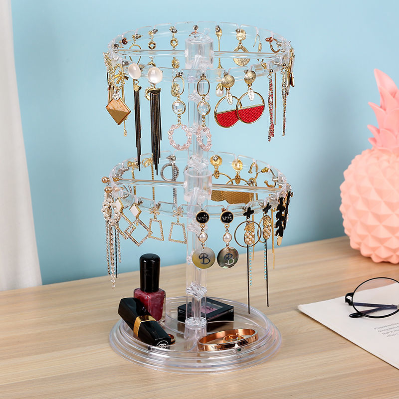 Rotatable Earring Storage Rack