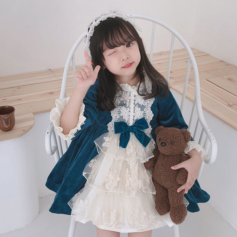 One Year Old Dress Baby Girl Dress Spring Summer Dress Foreign Child Lolita Spanish Girl Princess Dress