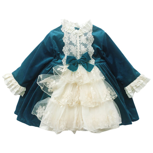 One Year Old Dress Baby Girl Dress Spring Summer Dress Foreign Child Lolita Spanish Girl Princess Dress