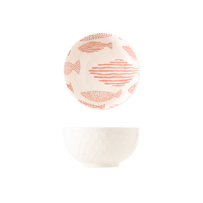 Japanese Relief Hand-painted Underglaze Ceramic Tableware