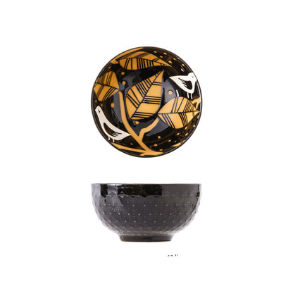 Japanese Relief Hand-painted Underglaze Ceramic Tableware