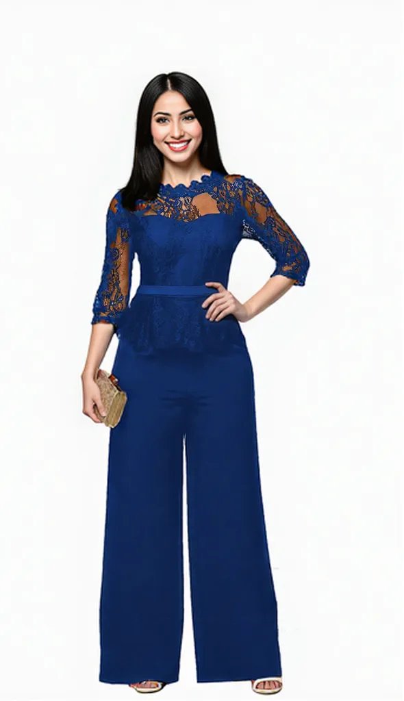 Sexy Summer Burgundy Lace Jumpsuit Women's fashion