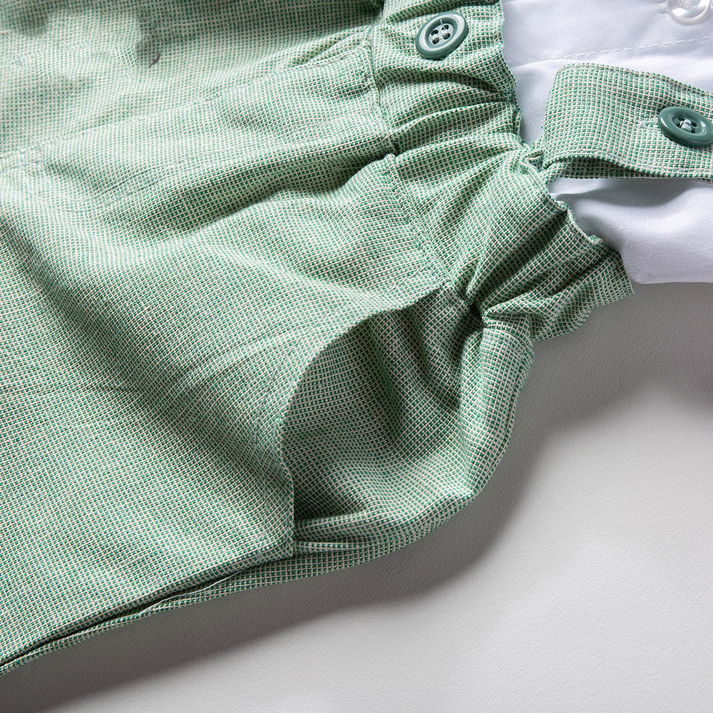 Spring And Summer New Products European And American Children'S Suit Bib Shorts Gentleman Two-Piece Suit