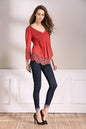 Ladies' New Product Lace Stitching Cotton Fashion Casual Women's Blouse