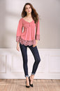 Ladies' New Product Lace Stitching Cotton Fashion Casual Women's Blouse