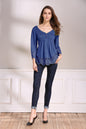 Ladies' New Product Lace Stitching Cotton Fashion Casual Women's Blouse