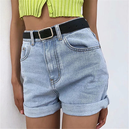 Summer New Denim Shorts Sexy Bag Hip Curled Denim Hot Pants