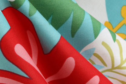 Summer New Style Round Neck Cotton Girls Color Print Skirt Vest Dress