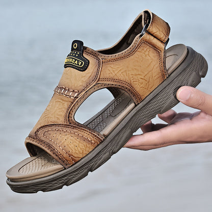 Cowhide Plus Size Outdoor Sports Men's Sandals