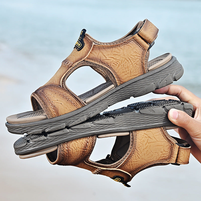 Cowhide Plus Size Outdoor Sports Men's Sandals