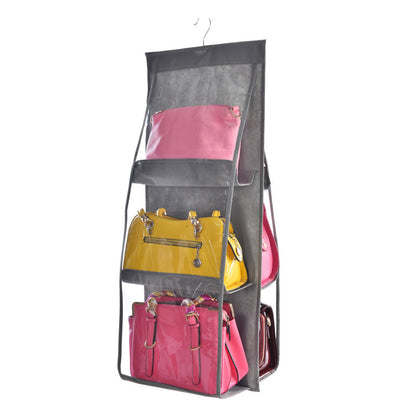 Bag Dust Bag Thickened Double-sided Six-compartment Hanging Storage Bag