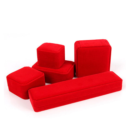 Jewelry Box Rounded Flannel Ring Pendant Bracelet Necklace Storage Packaging Gift Box Single Ring