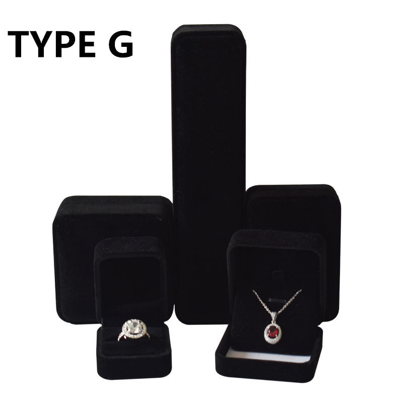 Jewelry Box Rounded Flannel Ring Pendant Bracelet Necklace Storage Packaging Gift Box Single Ring