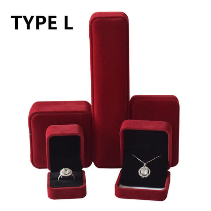 Jewelry Box Rounded Flannel Ring Pendant Bracelet Necklace Storage Packaging Gift Box Single Ring