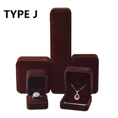 Jewelry Box Rounded Flannel Ring Pendant Bracelet Necklace Storage Packaging Gift Box Single Ring