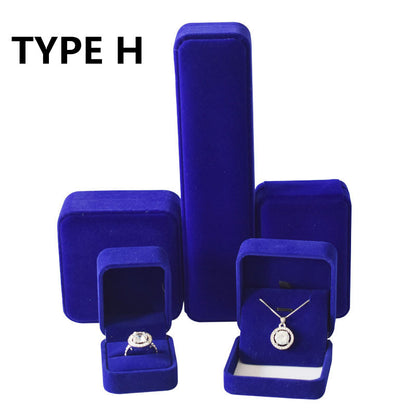 Jewelry Box Rounded Flannel Ring Pendant Bracelet Necklace Storage Packaging Gift Box Single Ring