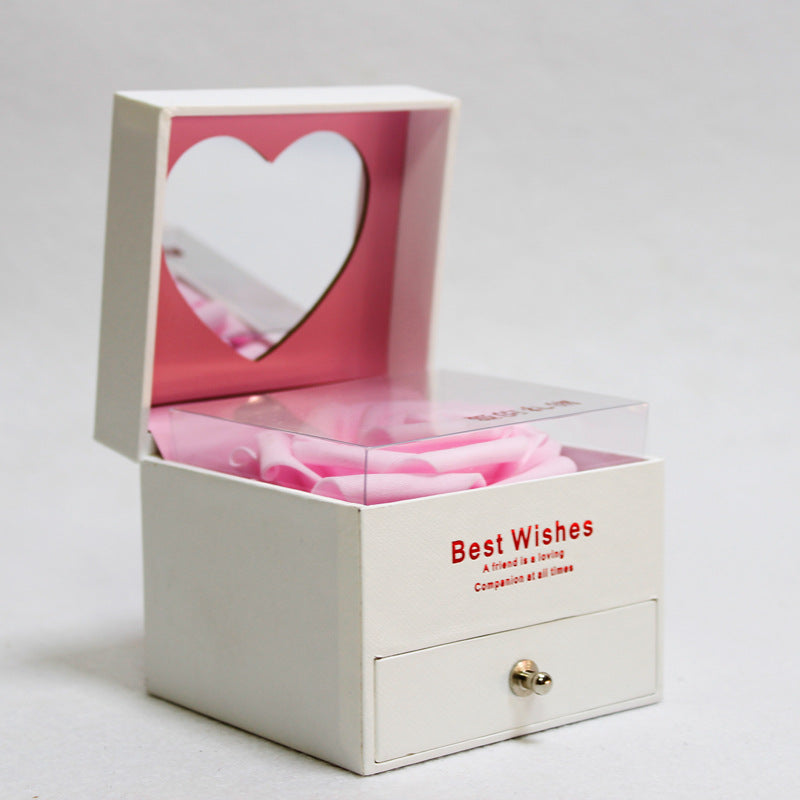 Creative Flip Jewelry Preserved Flower Gift Box Valentine'S Day Roses