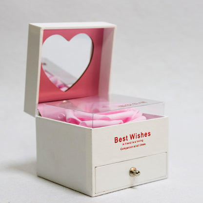 Creative Flip Jewelry Preserved Flower Gift Box Valentine'S Day Roses