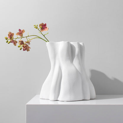 Model Room Living Room Entrance White Ceramic Biscuit Large Vase