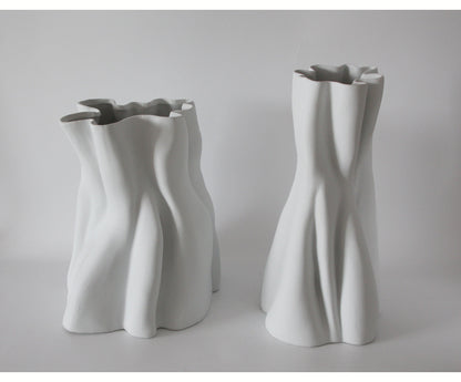 Model Room Living Room Entrance White Ceramic Biscuit Large Vase