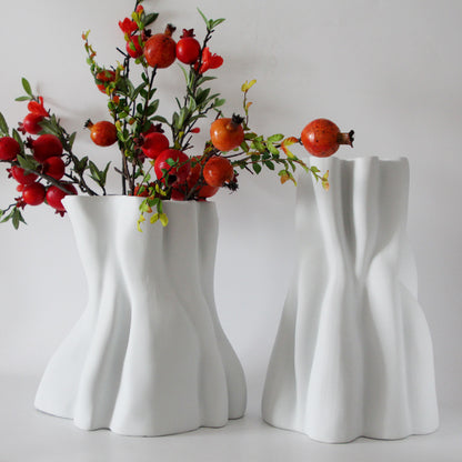 Model Room Living Room Entrance White Ceramic Biscuit Large Vase