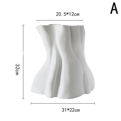 Model Room Living Room Entrance White Ceramic Biscuit Large Vase