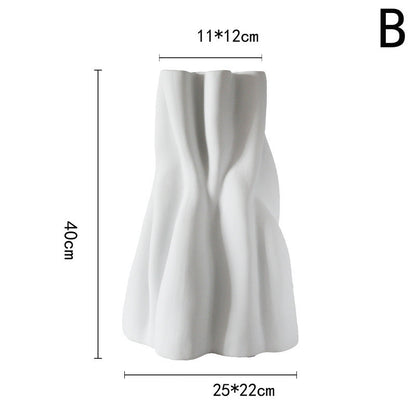 Model Room Living Room Entrance White Ceramic Biscuit Large Vase