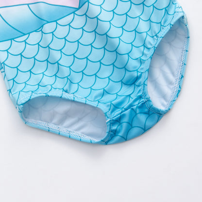 Fish Scale Print One-piece Swimsuit