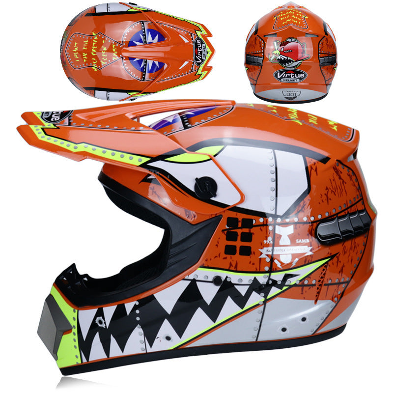 Small Off-road Helmet Racing Lightweight Mountain Full Face Helmet With Goggles
