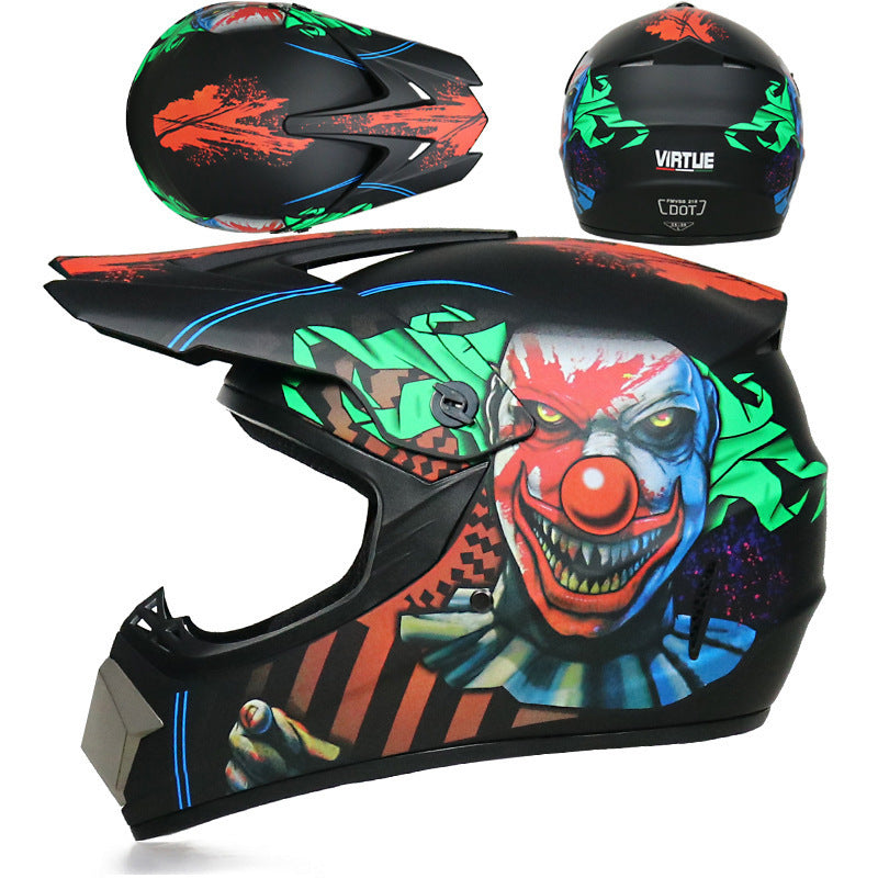 Small Off-road Helmet Racing Lightweight Mountain Full Face Helmet With Goggles