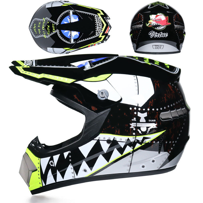 Small Off-road Helmet Racing Lightweight Mountain Full Face Helmet With Goggles